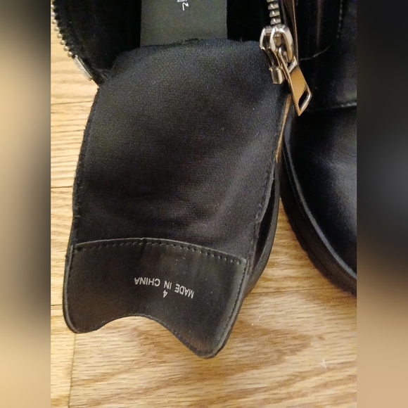 ASOS Miss Selfridge NWOB Black Zipper Punk Steam Grunge Indie Rock Boots 6 UK 4 - Picture 7 of 16